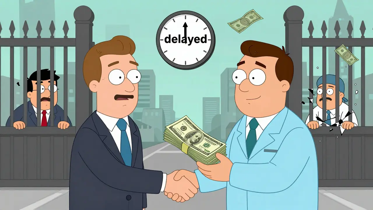 Brand executive paying generic company to delay entry as biosimilars try to break through gate