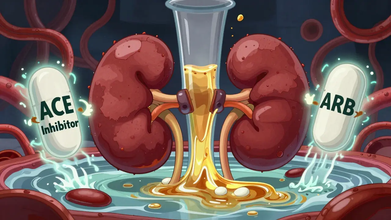 Diabetic Nephropathy: How ACE Inhibitors, ARBs, and Protein Control Protect Kidneys