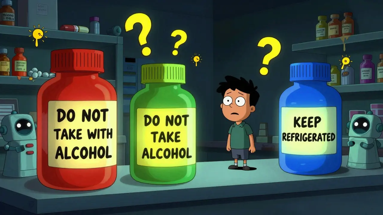 Pharmacy Auxiliary Labels: Color Stickers on Medication Bottles Explained