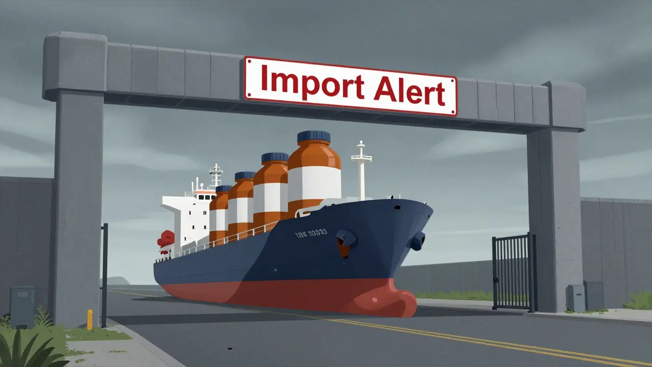 Cargo ship with medical products blocked at a border by an import alert