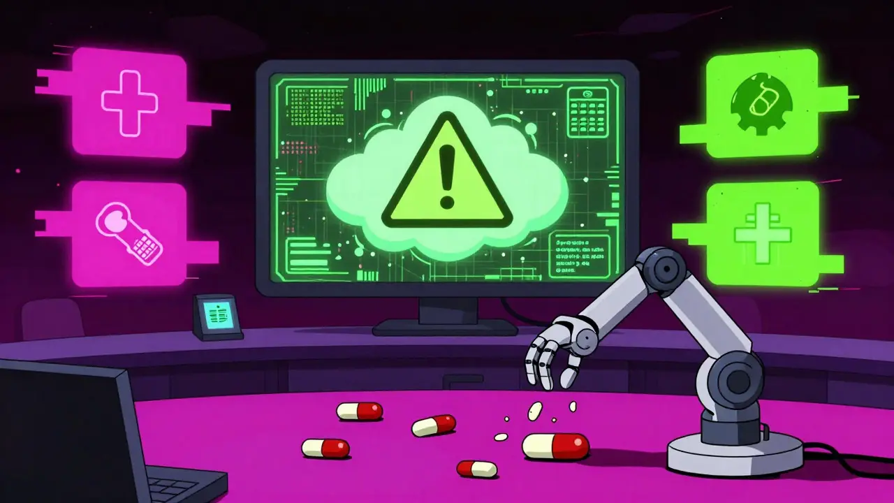 AI detecting safety signals in a futuristic control room