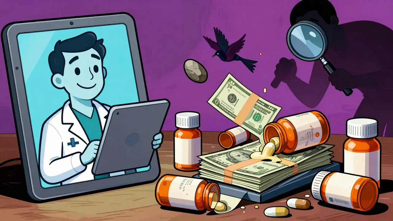 Telehealth consultation and discount coupons compared to risky fake pills
